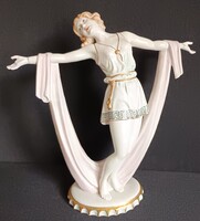 Nymphenburg - grosse Tänzerin  Art-Déco-Porzellanfigur