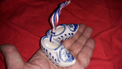 Eredeti DELFT HOLLAND díszdobozos porcelán papucspár hibátlan 6 cm dobozával a képek szerint