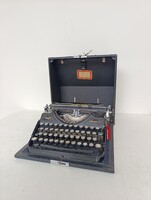 Antik írógép Continental hordozható Schreibmaschine typewriter dobozában 386 6596