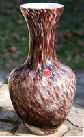 Ritka VB Opaline Florence olasz design váza – nagy méret, mid-century modern stílus