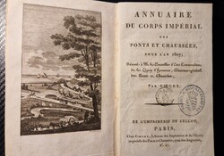 1807-es francia mérnöki évkönyv – Napóleon-kori eredeti kiadás