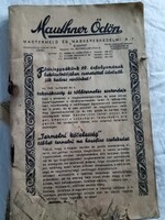 Mauthner Ödön magtermelő árjegyzéke 1943