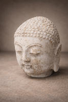 Keleti -Ázsiai kő Buddha fej szobor