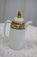 Porcelán mini kávé, tej kiöntő arany díszítéssel „Fine Royal Porcelain – Studio Collection” jelzés