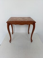 Neobarokk bútor antik fa kis asztal vastag márvány lappal asztalsor 1 darabja 905 6603