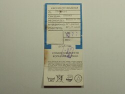 Régi ruhacímke Váci Kötöttárugyár - Bakfis tr. öltöny