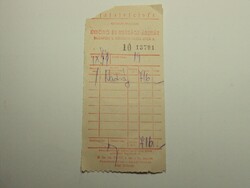 Régi vásárlási nyugta - Centrum Áruházak Úttörő és Ifjúsági Áruház - 1966.