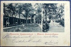 Budapest /Kelenföld - Mattioni's  Erzsébet Sósfürdő   - antik mozaik fotó képeslap 1903