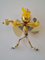 Régi üveg karácsonyfadísz figurális üvegdísz bogár