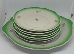 Hollóházi porcelán süteményes készlet!