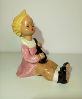 Régi Illés László kerámia figura, szobor - nagyméretű