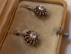 Antik arany fülbevaló gyémántokkal 0,34 ct