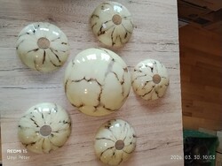 Art Deco 5karos csillár búra szett