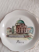 Pécs emlék tányér