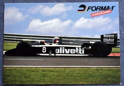 Brabham / BMW turbo versenyautó - F-1 Hungaroring (Ricardo Patrese) fotó képeslap 1986