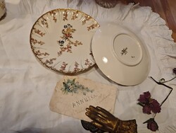 Antik Sarreguemines U &C Louis XV. Desszertestányér