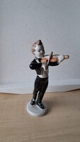 Hollóházi porcelán, hegedüs fiú.