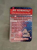 Kártyanaptár 2022.." Ne körmölj" fénymásoló szalon 9700 Szombathely,Rákóczi Ferenc u.26.