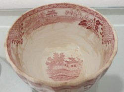 JELZETT, ANTIK CSOKIS CSÉSZE  9.5 CM,SÉRÜLT!