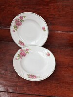 Cseh Rózsa mintás porcelán csodás  süteményes tányérok rózsás falitányér