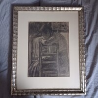 Nagy István (1873-1937) Konyhában (ülő leány)