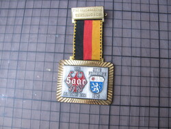 Német teljesítmény emlék túra medál érem kitűző SAAR vidékre 1976