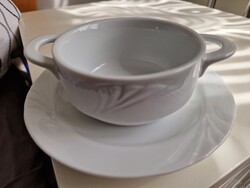 6db hibátlan német Pulsiva porcelán leveses csésze aljával együtt