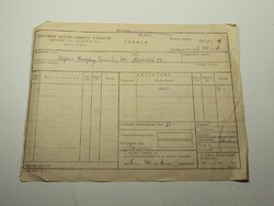 Régi műhely számla - Fővárosi Javító-Szerelő Vállalat - 1966.