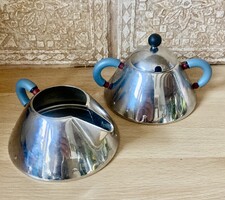 Alessi cukortartó tejkiöntő art deco Italy