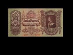 100 PENGŐ - MÁTYÁS KIRÁLLYAL - 96 éves -szép bankjegy!