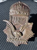 Magyar Nemzeti Hadsereg sapkajelvény 1920, sapkarózsa. Csapattiszti jelvény.