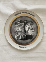 Szász Endre hollóházi fali tányér