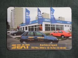 Kártyanaptár,SEAT autószalon kereskedés,szerviz,Pécs,1995 (3)
