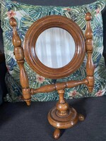 Régi asztali talpas népi tükör