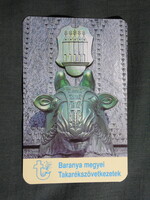Kártyanaptár,Baranya Takarékszövetkezet,Pécs,Zsolnay kút ,1995 (3)