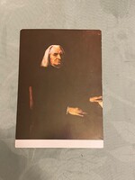 Színes képeslap. Postatiszta. Munkácsy Mihály 1844-1900 Liszt Ferenc arcképe 1886.