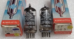 EF806s Telefunken kiváló állapotú NOS elektroncső, párba válogatott.