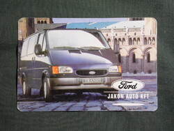 Kártyanaptár,Ford Transit,Jakon ford autó kereskedés,Pécs,1995 (3)