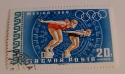 1968 Olimpia (V) - Mexikó 20 fillér pecsételt