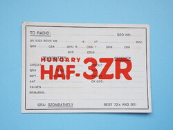 QSL-lap (47) - Magyar (HAF-3ZR - Szombathely) 1930-40 között