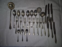 Régi vintage alpaka evőeszköz készlet