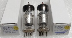 EF804 Telefunken silver árnyékolós kiváló NOS elektroncső, párba válogatott.