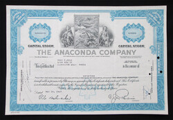 USA The Anaconda Company 50 részvény 1967 - bányászat