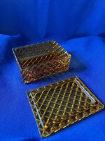Amber-colored Vintage Glass Box