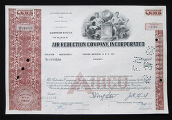 USA Air Reduction Company Inc. 10 részvény 1967 - gázipar, vegyipar