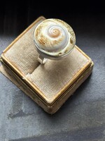 Eredeti csiga betétes ezüst gyűrű