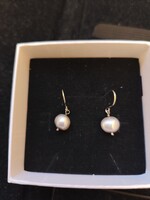 Eladó gyönyörű vintage ezüst fülbevaló tenyésztett gyöngyös!