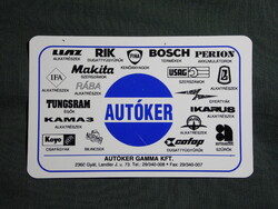 Kártyanaptár,Autóker,IFA,Kamaz,Ikarus,Liaz alkatrészüzlet,Gyál,1996 (3)