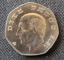 Mexikó nagy méretű 10 peso 1976 (VT19)