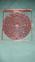 LÉZERVÁGOTT fa dísz Mezo Amerikai - AZTÉK NAPTÁR 10 x 10 cm a képek szerint